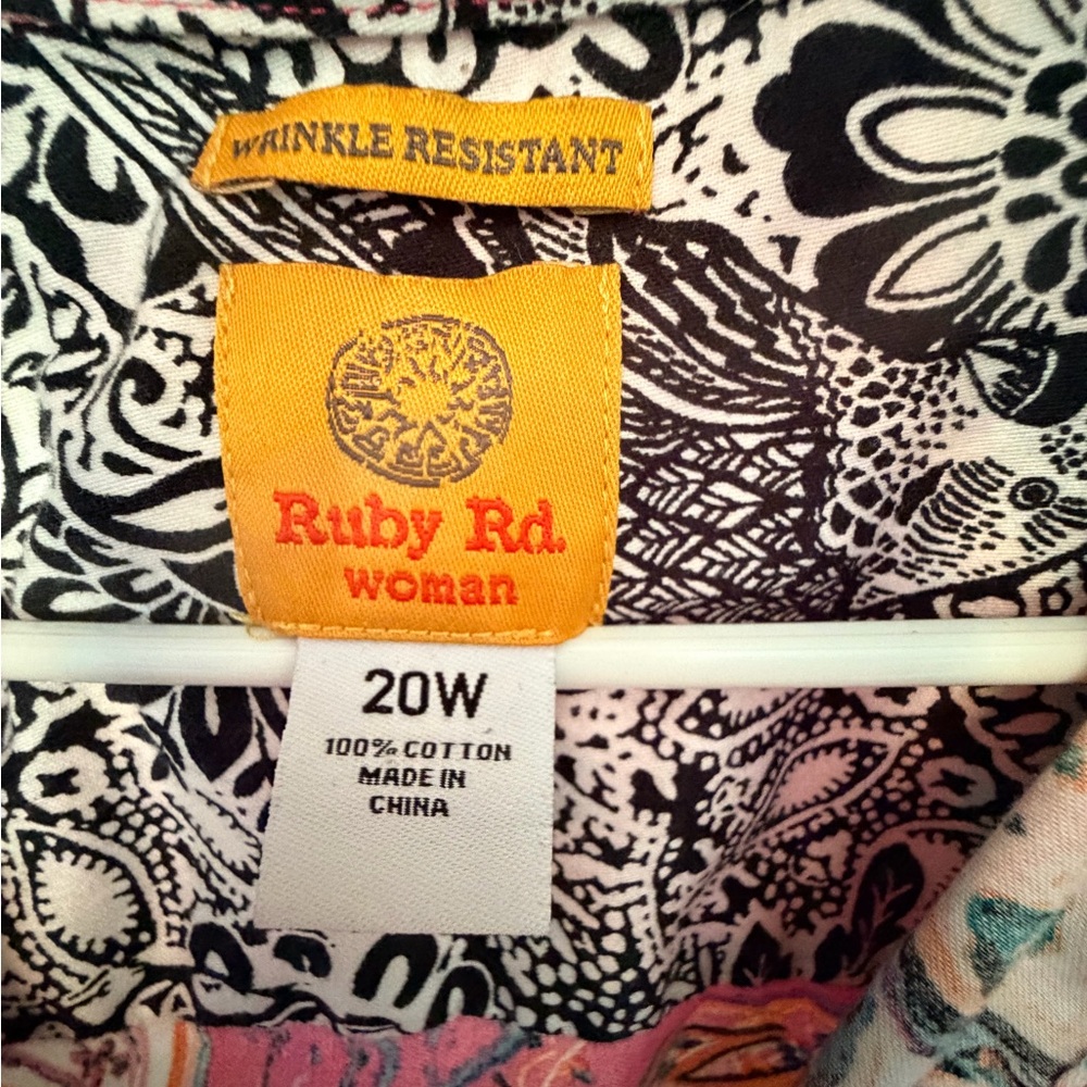 Ruby Rd. Black and White Paisley Blouse - Picture 3 of 4